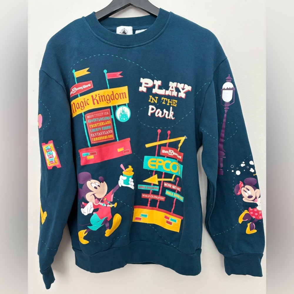 Disney Play In the Park 80% Organic Cotton Sweatshirt Size S Unisex Sku#185